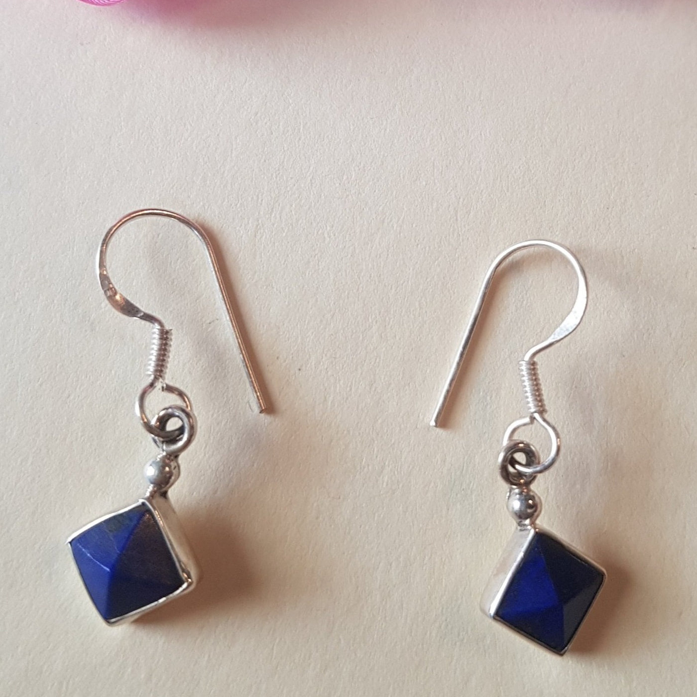 92.5 Pure Silver Blue Lapis Lazuli Earrings