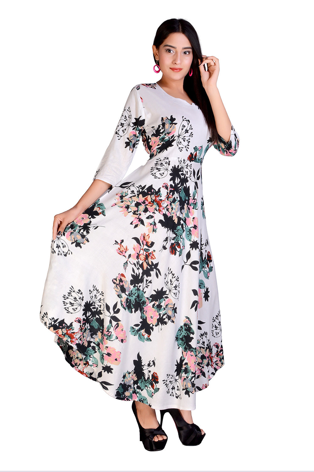 Women Ethnic Printed Long Maxi Dress