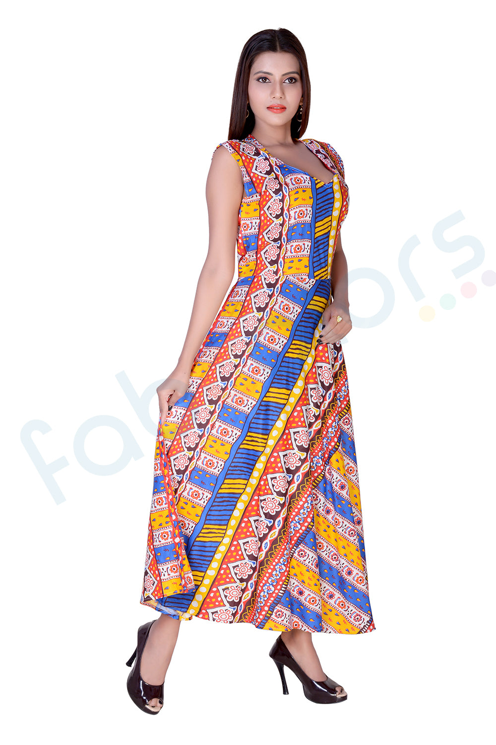 Cotton Maxi Dress in Vibrant Colors
